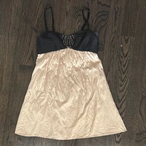 BCBGMaxAzria Black and Cream Dress